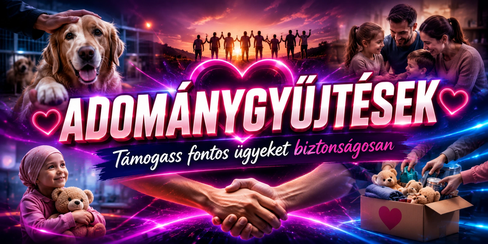adománygyűjtések oszd most
